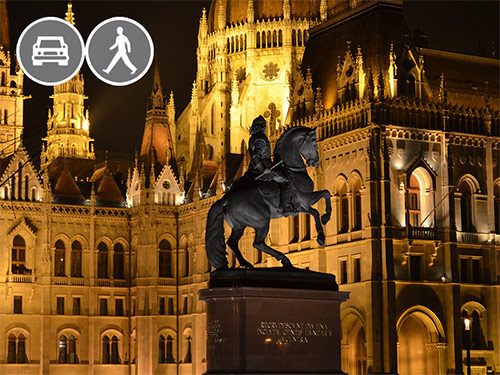 Игра света и тени - прогулка по вечернему Будапешту. Ночная подсветка здания парламента.  Великолепные панорамы Будапешта в вечерних огнях. Экскурсия на русском языке на автомобиле. Достопримечательности Будапешта ночью